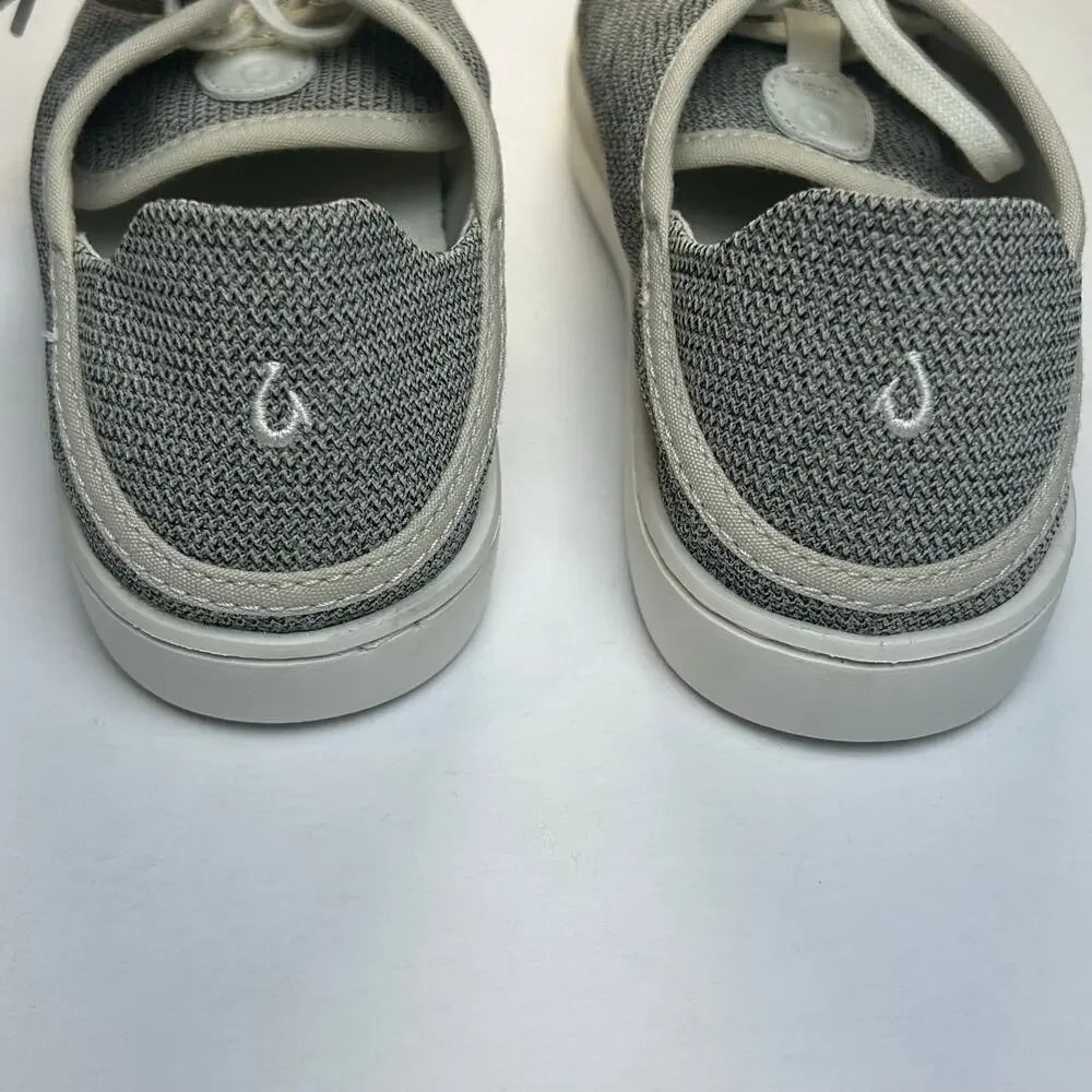 OluKai women's new Pehuea Li tapa/white sand sneakers size 7.5